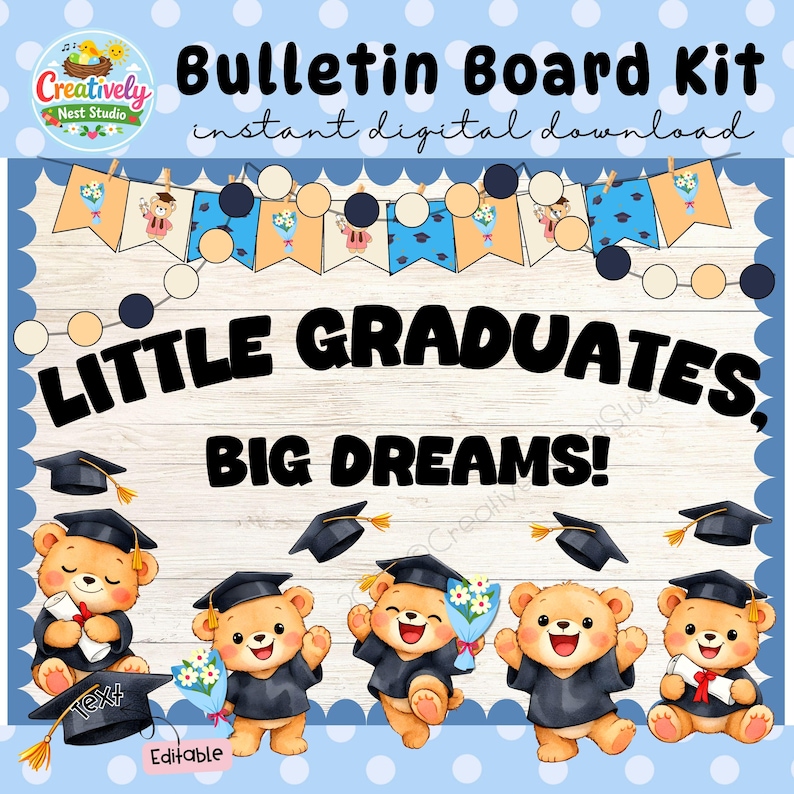 Graduation Bulletin Board Kit | End of Year Classroom Decor | Editable ...