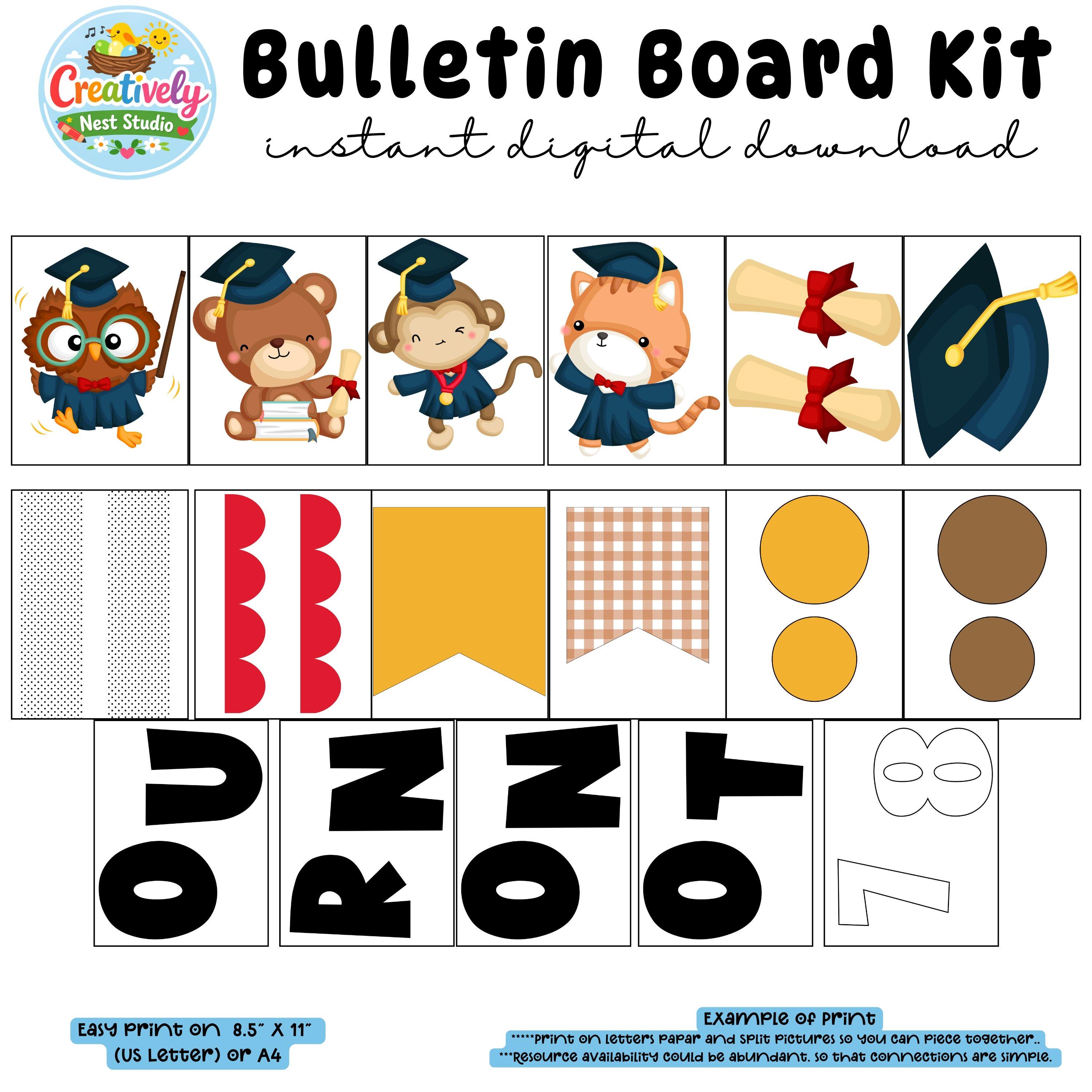 Graduation Bulletin Board Kit | Class of 2026 Decor | Editable ...