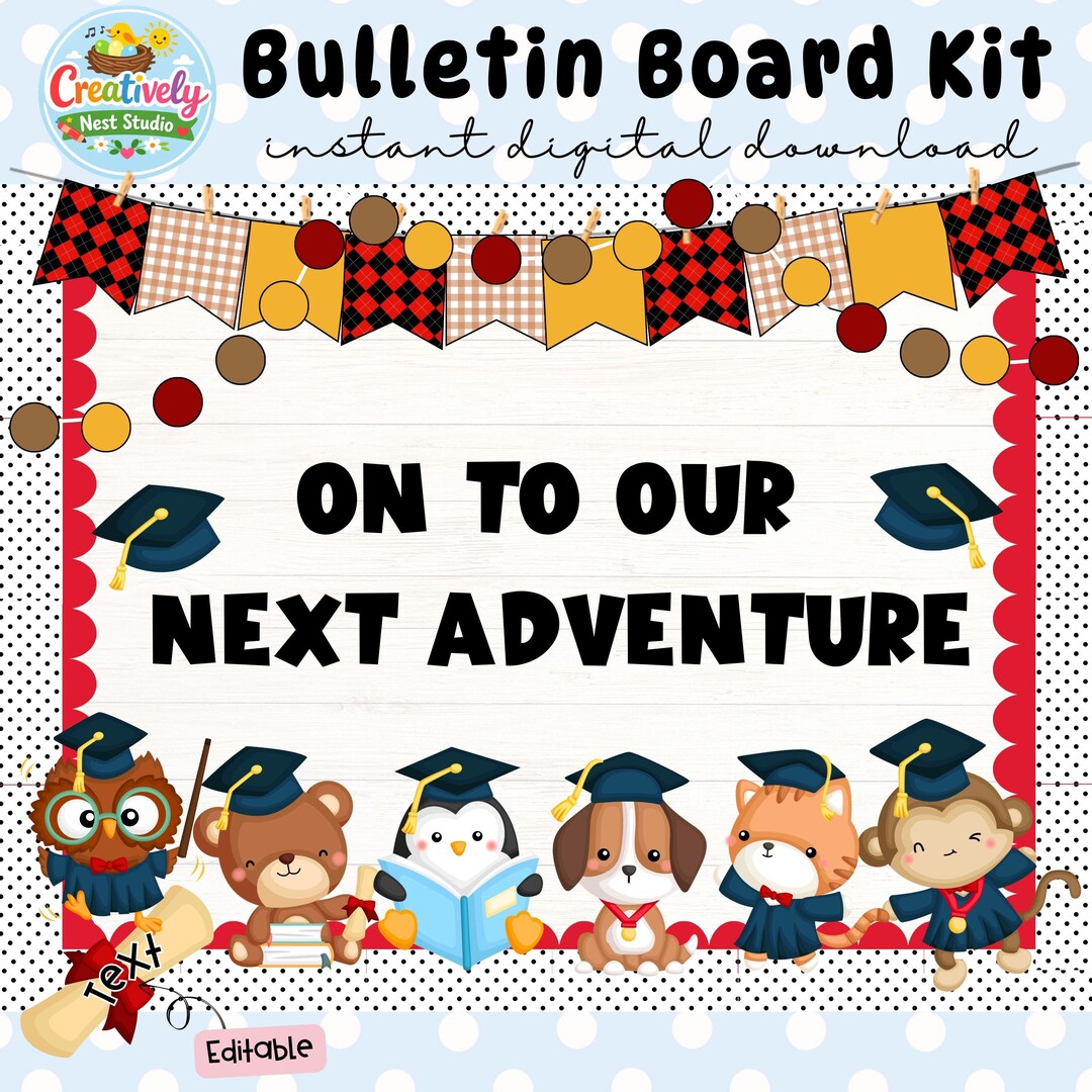Graduation Bulletin Board Kit | Class of 2026 Decor | Editable ...
