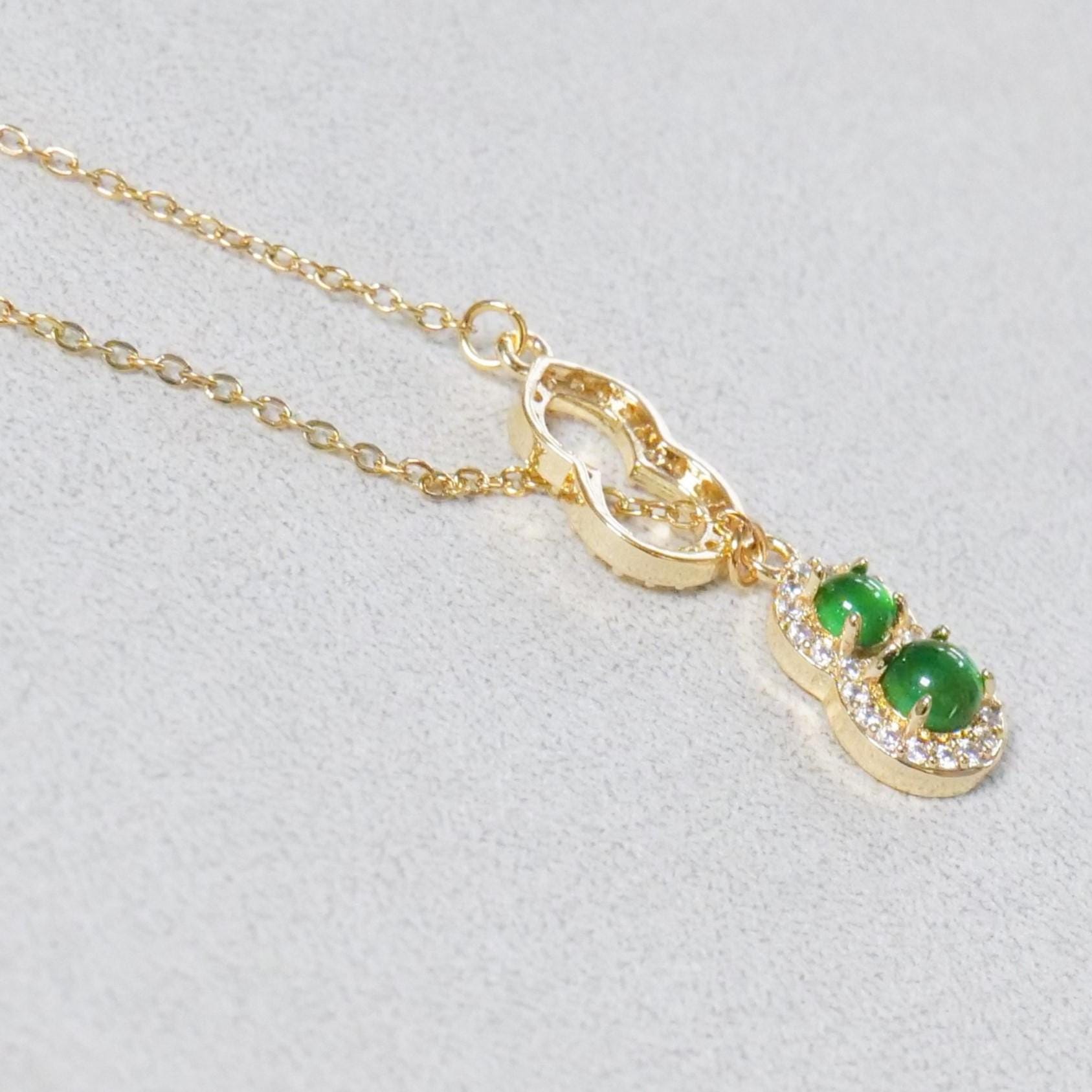 Emerald Ketting, Groene Jade, Jade hanger, Sterling zilveren druppelvormige Jadeite Hanger Ketting, 18(met Gift Box), Unisex