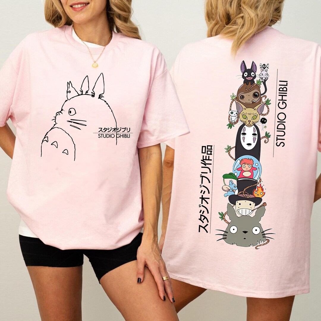 Cute Anime Character Stack T-shirt, Kawaii Pastel Japanese Cartoon ...