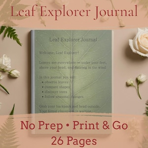 Leaf Explorer Journal for Kids | Printable Homeschool Science Unit | Tree ID & Outdoor Worksheet