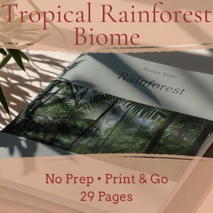 Rainforest Biome Activity for Kids | Printable Homeschool Science Unit | Worksheet & Hands-On Experiments