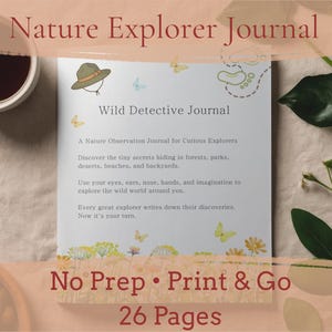 Kids Nature Detective Journal | Outdoor Exploration, Science Activities (Printable)