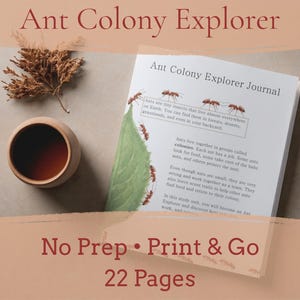 Ant Colony Explorer Journal for Kids | Printable Insect Science Unit (Digital Download)