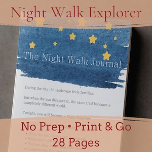 Kids Night Walk Explorer Journal | Printable Outdoor Science Unit, Trail Map Activities