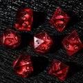 Blood Moon Liquid Core Dice, Premium Handmade DND Dice Set ,Red Fantasy Resin Dice, Handmade Sharp Edge DND Dice product logo
