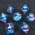 Galaxy Resin Dice Set, Blue Pink Liquid Core RPG Dice, Liquid Core Dice Set product logo