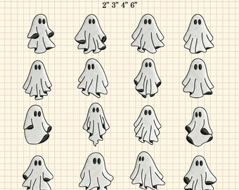 Bundle Ghost Machine Embroidery File, Cute Ghost Embroidery Design, Halloween Ghost Design, Spooky Season Machine Embroidery Files, DST File