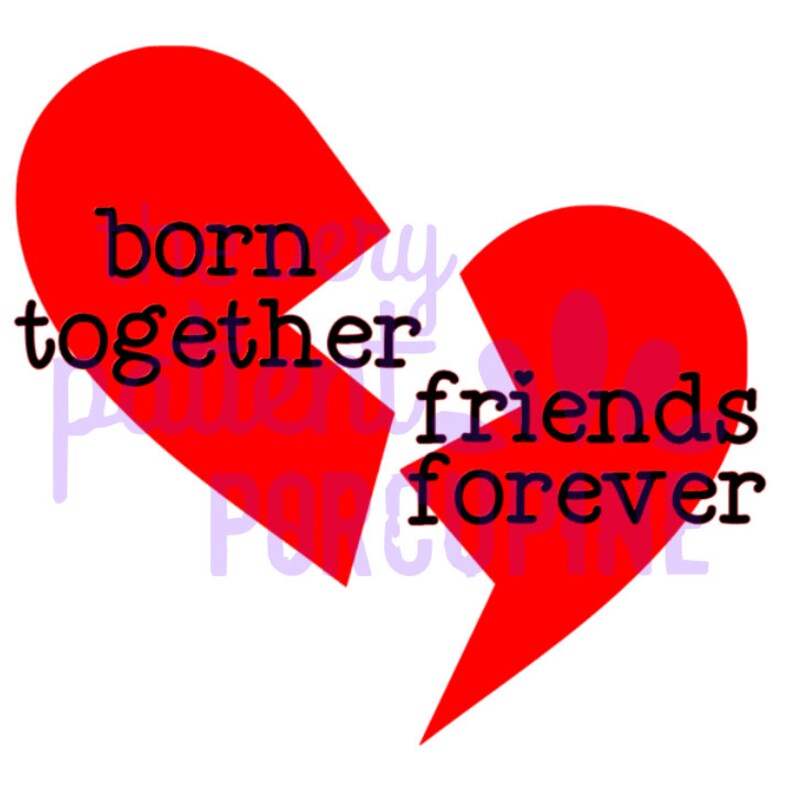 Download Born Together Friends Forever Twins SVG Digital File | Etsy