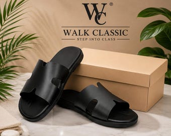 Schwarze Ledersandalen, minimalistische Sommerpantoletten, schicke flache Schuhe mit offener Zehenpartie, lässige Alltagsschuhe