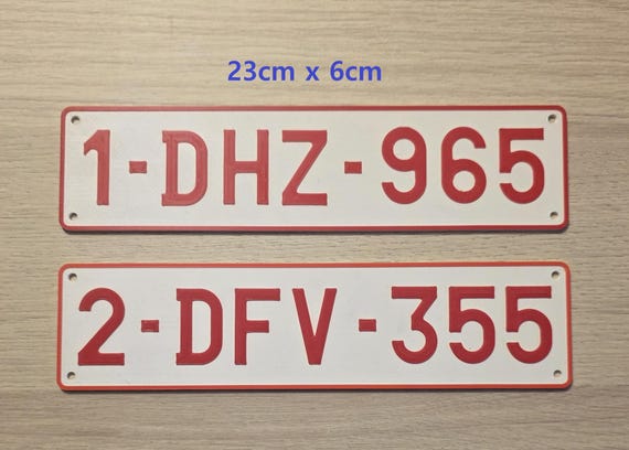 Gepersonaliseerde Belgische Nummerplaat - 3D geprint – Garagebord met Eigen Kenteken – Decoratieve Nummerplaat 23 cm