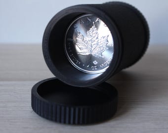 Coin Tube for 25x 1oz Silver Maple Leaf l 3D Printed Storage Tube l Numismatic Coin Holder