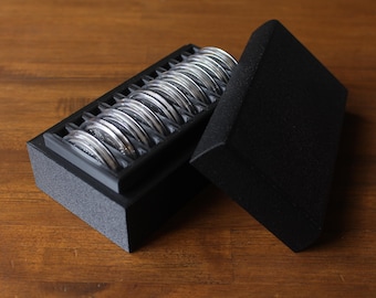 10 Slot silver Coin Capsule Storage Box – Magnetic Lid, PETG, 3D Printed Collector Case
