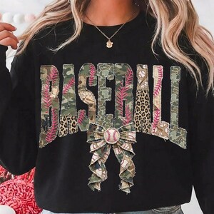 BASEBALL MAMA PATCHWORK, Camo Baseball Mama Png, Baseball Game Day Png, Coquette Baseball Leopard Png, Camo Faux Patchwork Baseball Mama Png