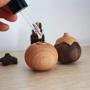 Mini Acorn Shape Wooden Diffuser, Natural Wood Essential Oil Diffuser, Perfect Housewarming & Gift Idea