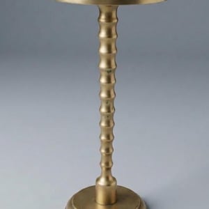 Antique Brass Floral Accent Table | Elegant Drink Table, Designer Decor