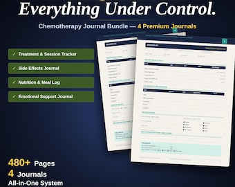 Chemotherapy Journal Bundle | Treatment, Side Effects, Nutrition, Emotional Support (PDF)