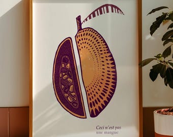 Serigrafia realizzata a mano – Tarte Mangue (30 x 40 cm)