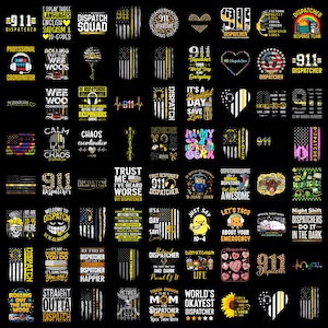 Dispatcher 911 png bundle, Police png, Rescue png, Emergency png, Distressed dispatcher t-shirt sublimation design
