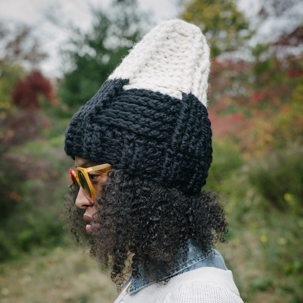 The Tepee Hat/Chunky Winter Oversized Hat/Big Crochet Hat/Crochet Ski Hat/Handmade Chunky Yarn Hat/Oversized Crochet Beanie