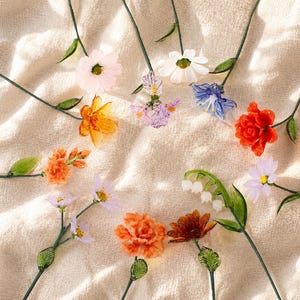 Fleur de naissance en verre faite main, cadeau fleur pour le mois de naissance, sculpture en verre personnalisée, cadeau d'anniversaire pour elle, cadeau d'anniversaire, décoration de fête des mères