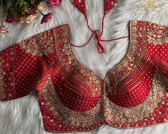 Sabyasachi Inspired Saree Blouse for women, Readymade Wedding Blouses for Girls