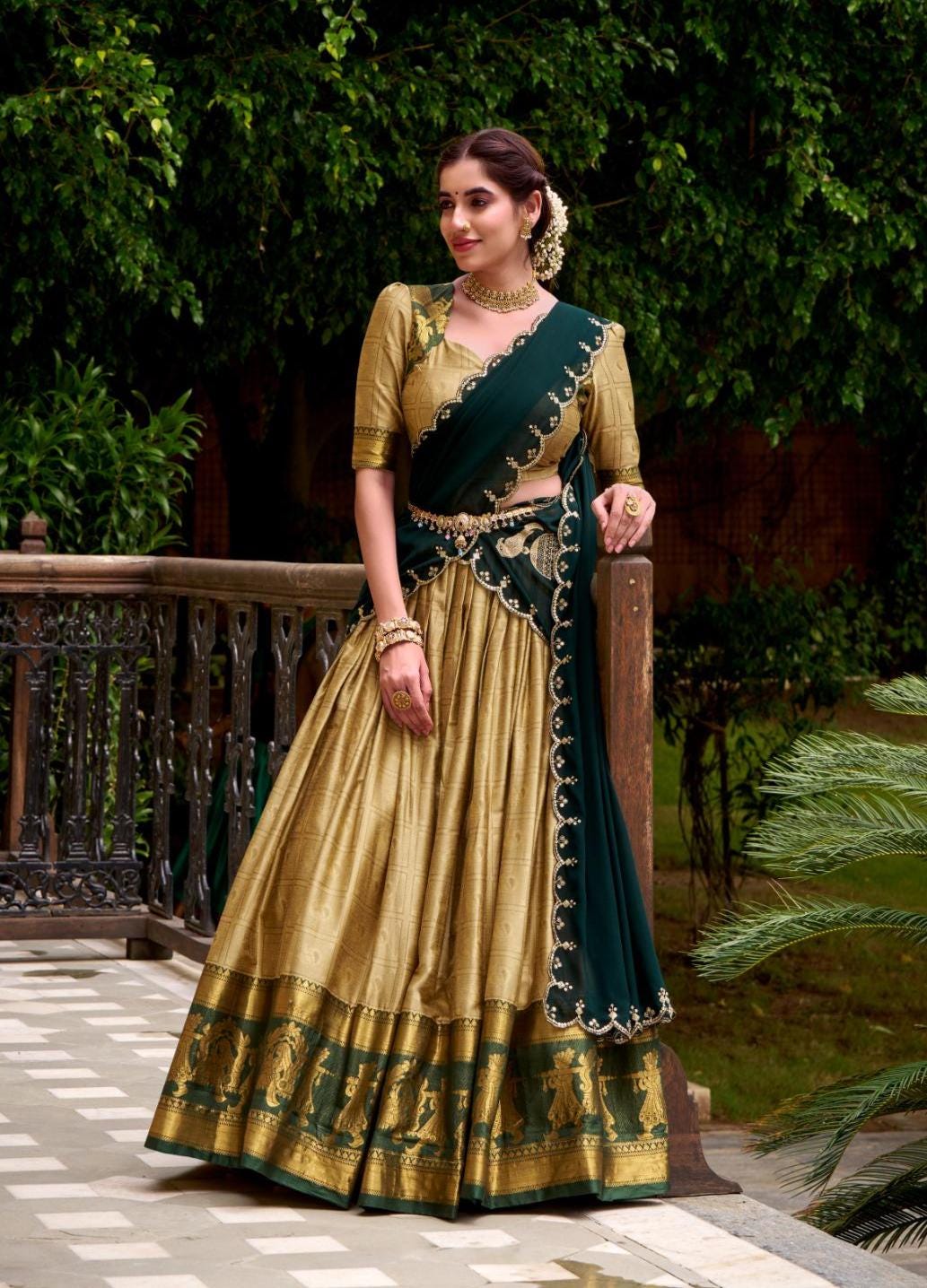 South Indian Lehenga Dress For Ladies Shop South Indian Lehenga Cholis For  Onam Weddings Andaaz