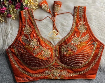 Sabyasachi Inspired Saree Blouse for women, Readymade Wedding Blouses for Girls