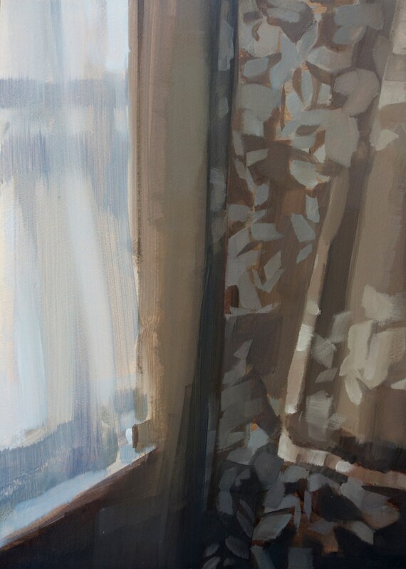 Oil Painting Interior Art Shower Curtain Domestic Bathroom Etsy