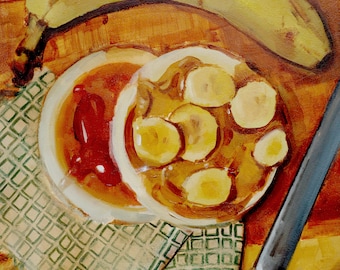 Archival 8" x 8" Giclee Print /  Bananas, PB and Agave (no.174)