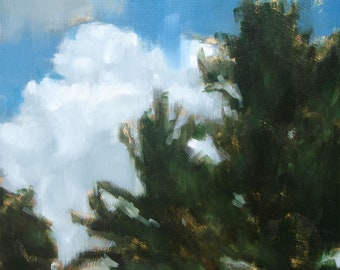 Archival 8" x 8" Giclee Print / "Lakehouse Clouds, Lake Monomanoc, NH (no.81)"