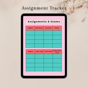 Digital Study Planner Hyperlinked Academic Planner College Planner Student Planner Digital Notebook Assignment Tracker image 4