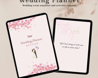 Printable Wedding Planner binder with wedding checklist itinerary timeline schedule and seating chart for brides and wedding planners