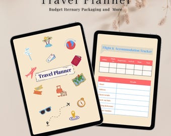 Travel Planner Digital Itinerary Vacation Itinerary Travel Guide Personalized Travel Journal Memory Book Expense Tracker