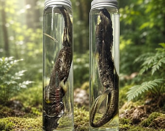 Echt zwartbuiklantaarnhaai-preparaat, ethisch verkregen, natuurlijk gestorven diepzeehaai, gotisch rariteitenartikel, maritiem displaycadeau