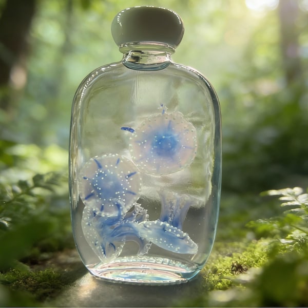 Preserved Papua Jellyfish Wet Specimen Set – Ethical Ocean Decor, Apothecary Bottle