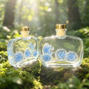 Echte Papua Qualle Konservierte Nasse Probe Quadratische Flasche Natürlicher Tod Ethisches Gothic Ozean Kuriosität Geschenk