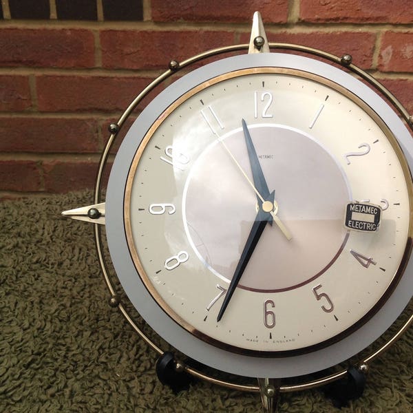 Metamec Wall Clock - Recycled Wall Clock - Battery Operated Clock