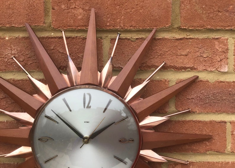Metamec Starburst Clock Vintage Sunray Clock | Etsy