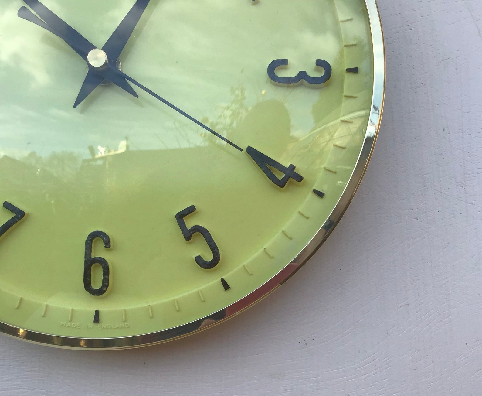 Vintage gelb Metamec Retro Küche Wanduhr | Etsy