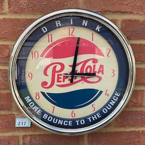 Large Pepsi Cola Wall Clock - Pepsi Cola Advertising Clock