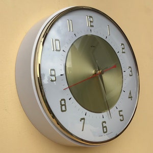 Metamec White Wall Clock - Recycled Kitchen Clock