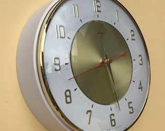 Metamec White Wall Clock - Recycled Kitchen Clock