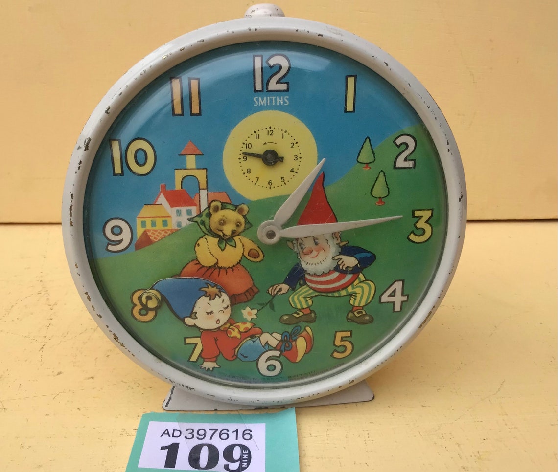 Noddy Alarm Clock Nodding Noddy Alarm Vintage Smiths Alarm Etsy