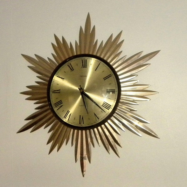 Metamec Starburst Clock - Vintage Sunray Clock