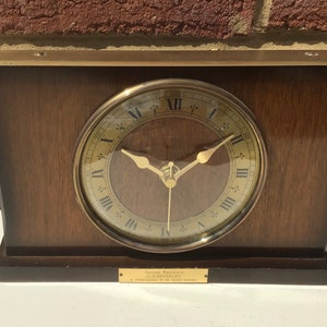 Vintage Clock - Smiths Tempora - Recycled Mantel Shelf Clock - 1960&#39;s Clock Railway