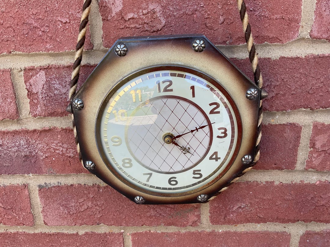 Vintage Nautical Rope Wall Clock - Etsy