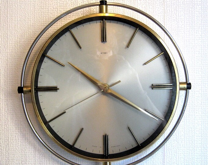 Metamec Wall Clock Recycled Battery Operated Etsy