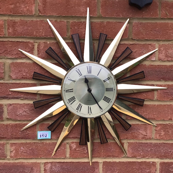 Metamec Starburst Clock (192) - Vintage Sunray Clock